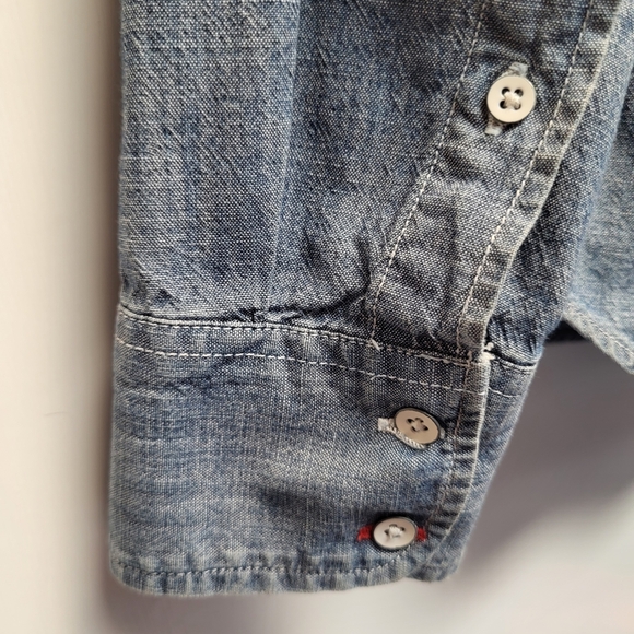 GAP Blue Casual Button Down Shirt Relaxed Fit - Size L - Picture 4 of 4